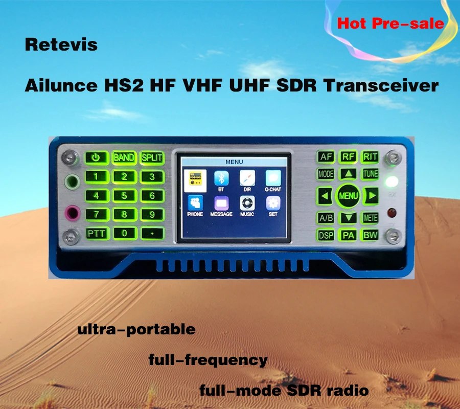 Предпродажа Ailunce HS2 HF VHF UHF SDR трансивер супер тонкий ручной с дополнительным