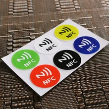 6 шт./лот) NTAG213 NFC метки RFID с клейким этикетком Стикеры NFC теги Стикеры s универсальные этикетки Ntag 213 rfid-метка для всех NFC телефонов