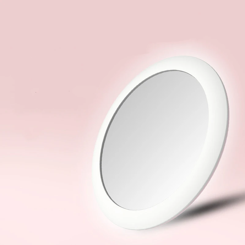 

Makeup Mirror with LED Light Portable Compact Cosmetic Rechargeable Lighted Foldable Small Round Pocket Hand Mirrors drop ship