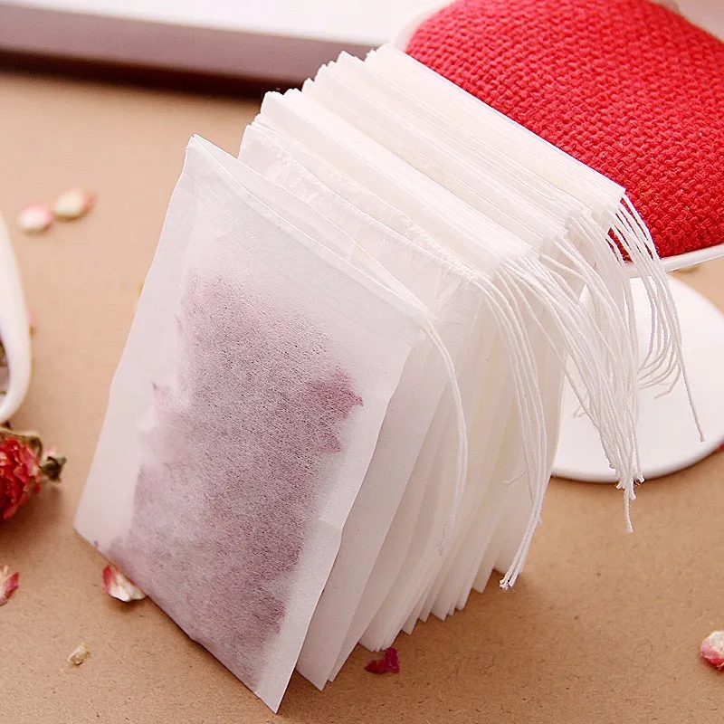 

100Pcs/lot Disposable Tea Bags Empty Scented Tea Bag With String Heal Seal Filter Paper for Herb Loose Tea empty tea bags