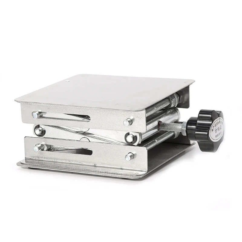 

4x4" Scientific Lab Jack Stainless Steel Lifting Platform Stand Rack Scissor Lifter