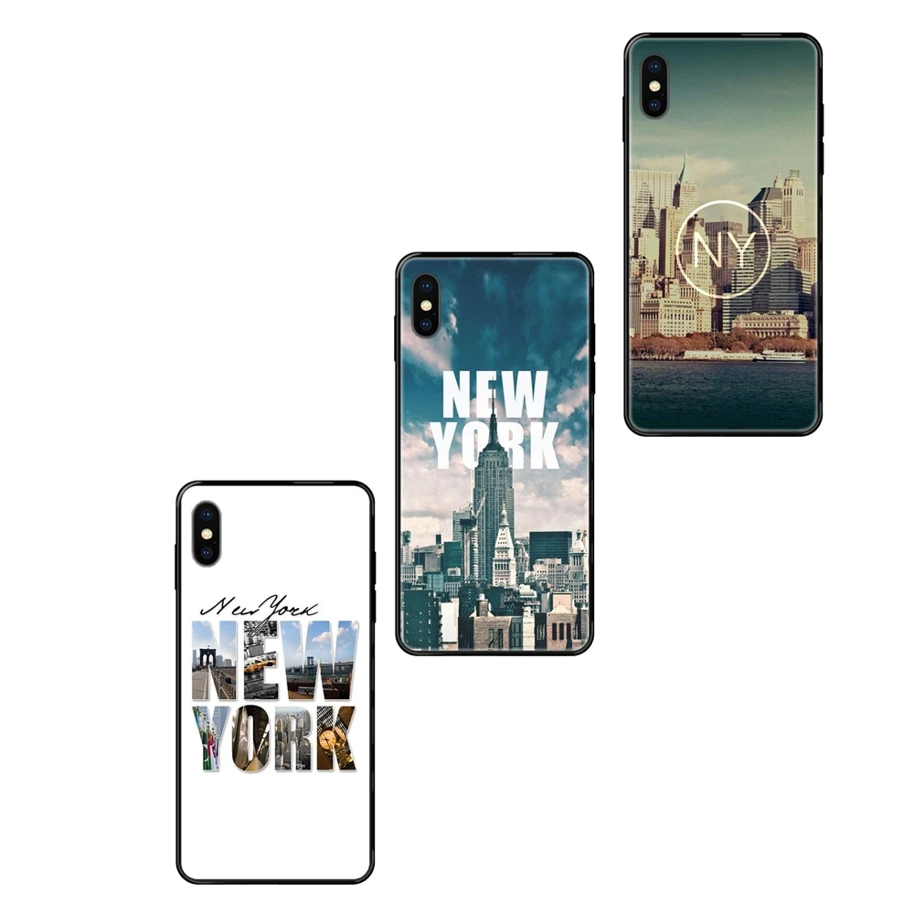 Чехол с принтом I Love New York Times Square для подростков мягкий черный чехол из ТПУ Xiaomi Redmi