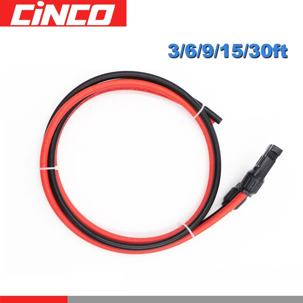 1800 V 2 y 6 mm doble aislamiento Negro Cable de PVC para panel solar color negro y rojo 10 mm BMF DIRECT® MC4 Connectors 2 Pairs 4 mm 