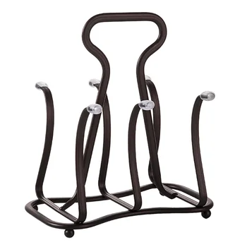 

Hot Japanese Style Iron Wrought Mug Tree Holder Organizer Drying Water Cup Stand Kitchen Storage Rack Home Organization - Square