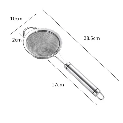 Стальной сито Многофункциональный сетчатый провод Фильтр широкий рот Ручной Кухонный мука чай масло Ситечко Дуршлаг-Сито Фильтр аксессуары - Цвет: 1