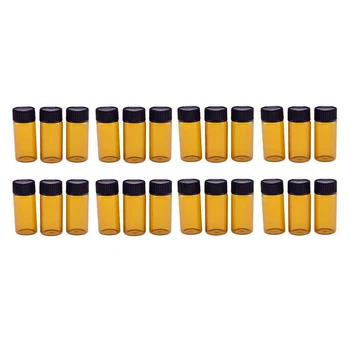 

20pcs 3/5ml Amber Dram Amber Glass Bottle Mini Empty Essential Oil Bottle Perfume Oil Vials Sample Test Bottles