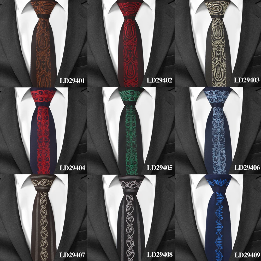 Модные Галстуки Для худой шеи для мужчин, повседневный галстук для костюма Gravatas, синие мужские галстуки s для бизнеса, свадьбы, ширина 6 см, тонкие мужские галстуки