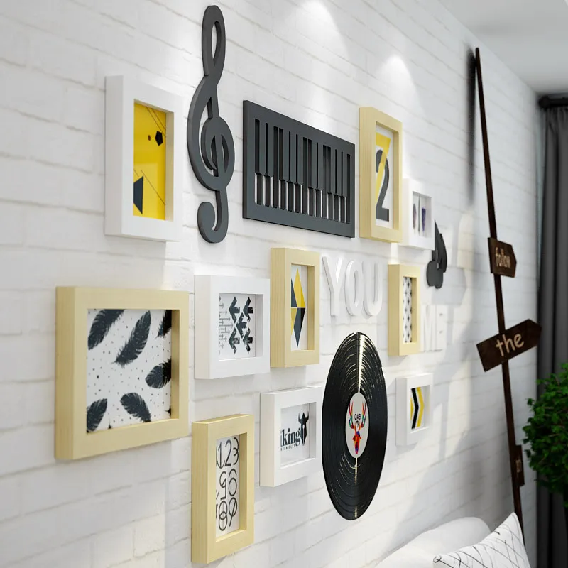 US $77.69 15pcs One Set New Solid Wood Photo Frame Combination Child Growth Photo Frame Combination