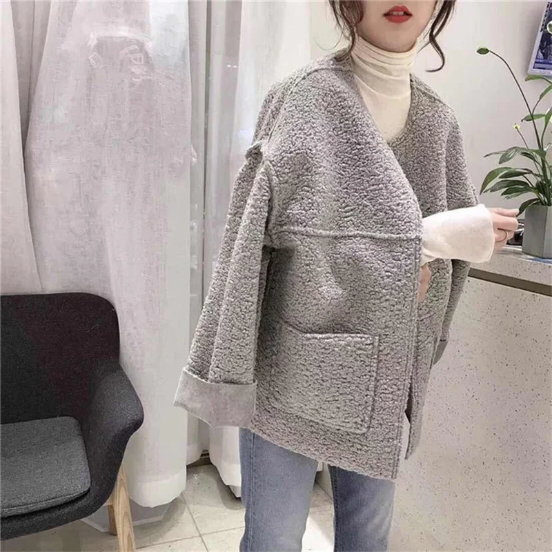 Женские свободные топы с длинными рукавами и карманами пальто верхняя одежда