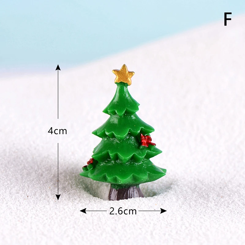 1-5 шт. Рождественская елка миниатюрная Статуэтка снеговик украшение для медвежонка для дома Kawaii Diy Фея Сад узорный полимерный крафтовый - Цвет: 1pcs as pic