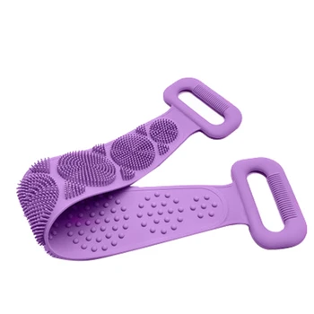 

Long Silicone Exfoliating Body Shower Back Brush Scrubber Tub Silicone Shower Gel to Remove Dead Skin and Make Skin Soft and Smo
