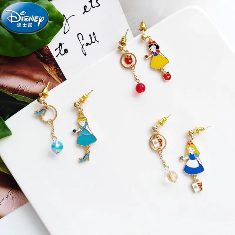 Детские серьги клипсы Disney фантазия сказка Русалка Алиса Золушка принцесса