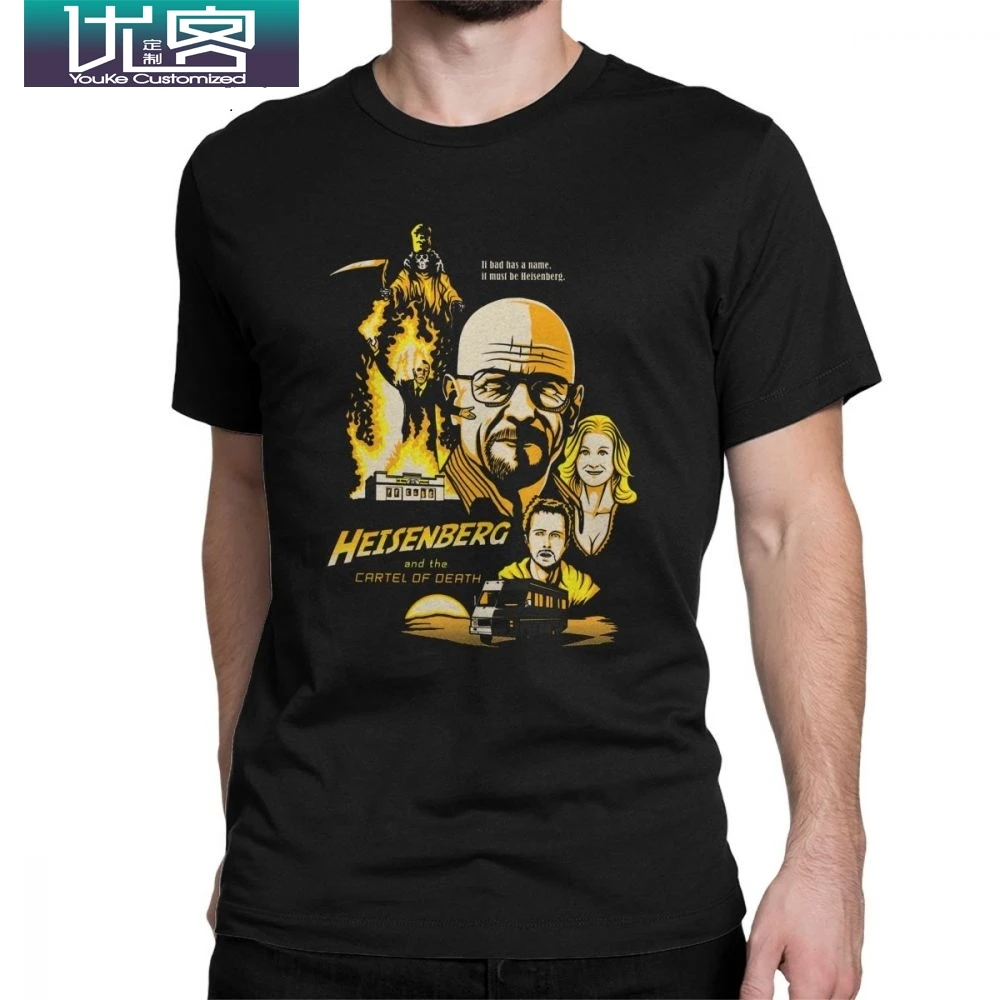 Heisenberg And The Cartel Of Death футболка для мужчин Walter White break Bad классические топы Футболка с