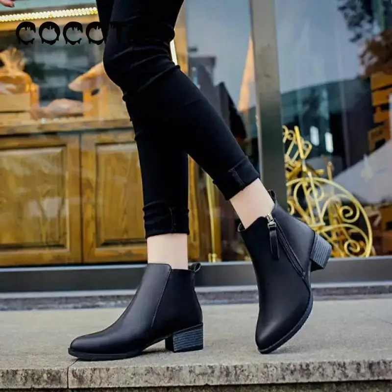 Kopen Met Dikke Met Martin In 2019 Herfst En Winter Laarzen Kant Ritsen Han Editie Britse Vrouwelijke Laarzen Joker Motorfiets Boots25