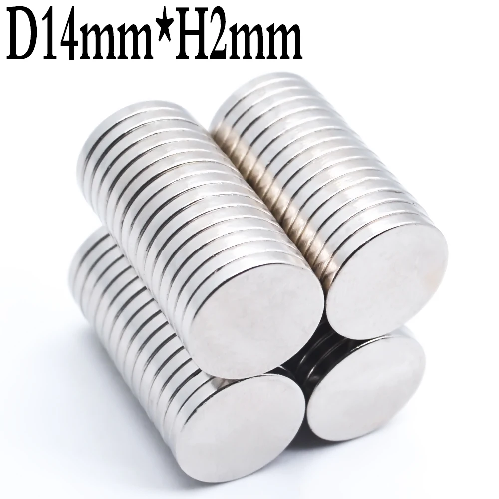 

500pcs 14x2mm Super Powerful Strong Bulk Small Round NdFeB Neodymium Disc Magnets Dia 14mm x 2mm N35 Rare Earth NdFeB Magnet