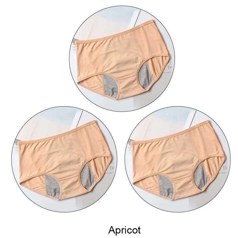 3 шт., непромокаемые трусики для менструального периода, хлопковые трусики, женское сексуальное физиологическое нижнее белье, непромокаемые трусы для девочек, Прямая поставка - Цвет: 12