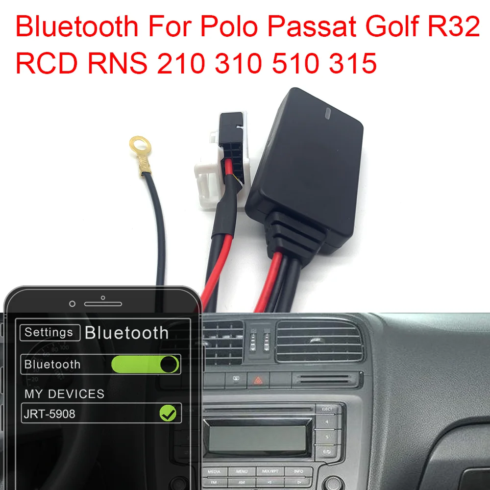 

Car Aux Bluetooth 5.0 Adapter Car Hands-free MP3 Music Cable for RCD RNS 210 310 510 315 for VW for Polo for Passat for Golf R32