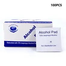100Pcs Alcohol Wipes Disposable Disinfection Alcohol Wipes Alcohol Piece