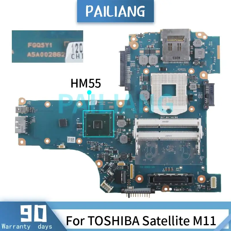 

Материнская плата PAILIANG для ноутбука TOSHIBA Satellite TECRA M11, материнская плата A5A00286210A FGQSY1 HM55 DDR3, прошедшая проверку