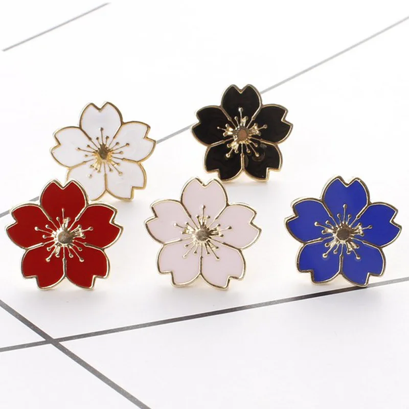 Korean Version Of The College Girl Beautiful Cherry Blossom Collar Pin Fashion Uniform Dripping Badge Small Flower Brooch | Украшения и