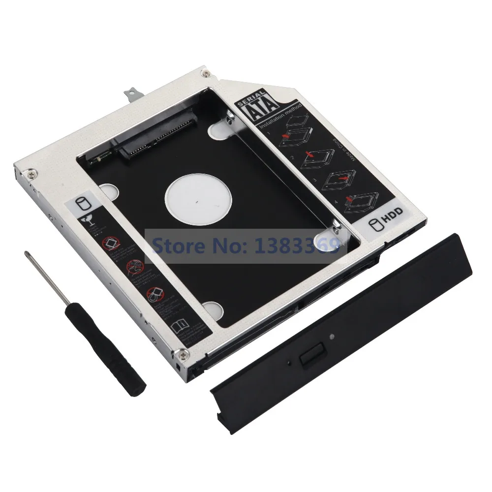 SATA 2nd Hard Drive SSD HDD Optical bay Caddy Adapter Frame for