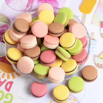 

10 Pcs/set Cute Macaroon Simulation Flatback Resin Cabochon Mini Play Food DIY for Phone Jewelry Decoration Crafts Party Favor