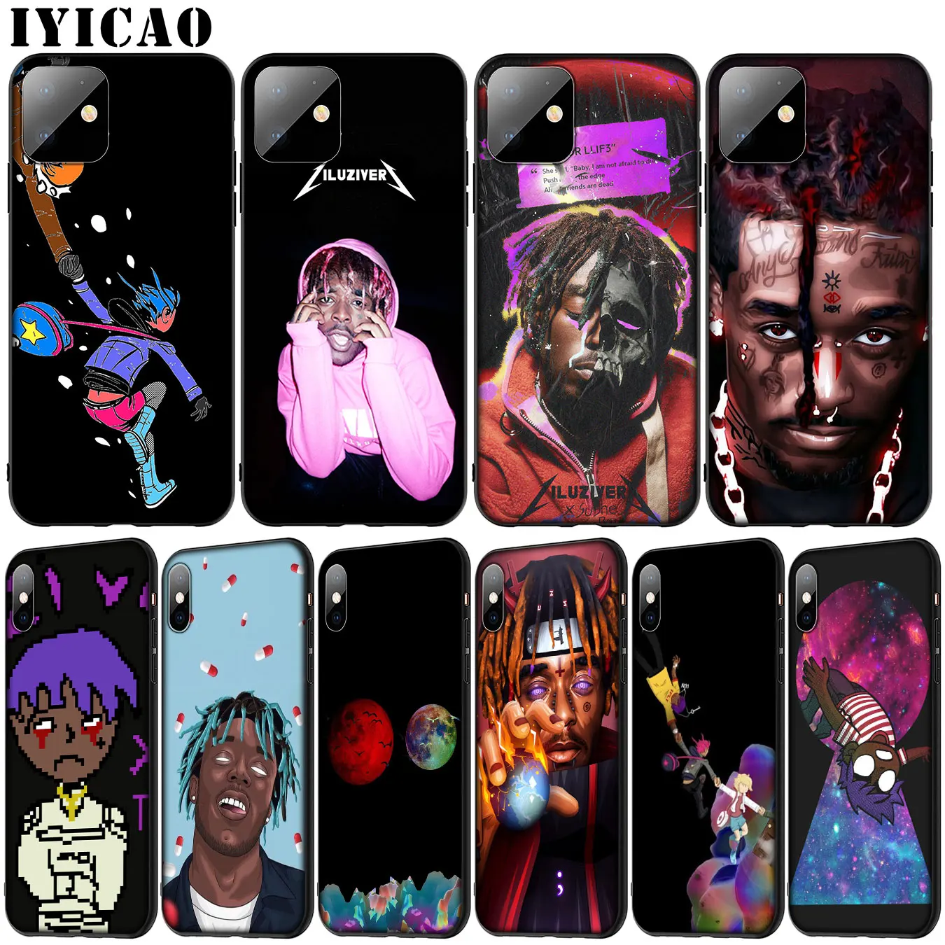 Lil Uzi Vert LUV Soft Silicone Cover Case for iPhone 11 Pro XR X XS Max 6 6S 7 8 Plus 5 5S SE Black Phone |