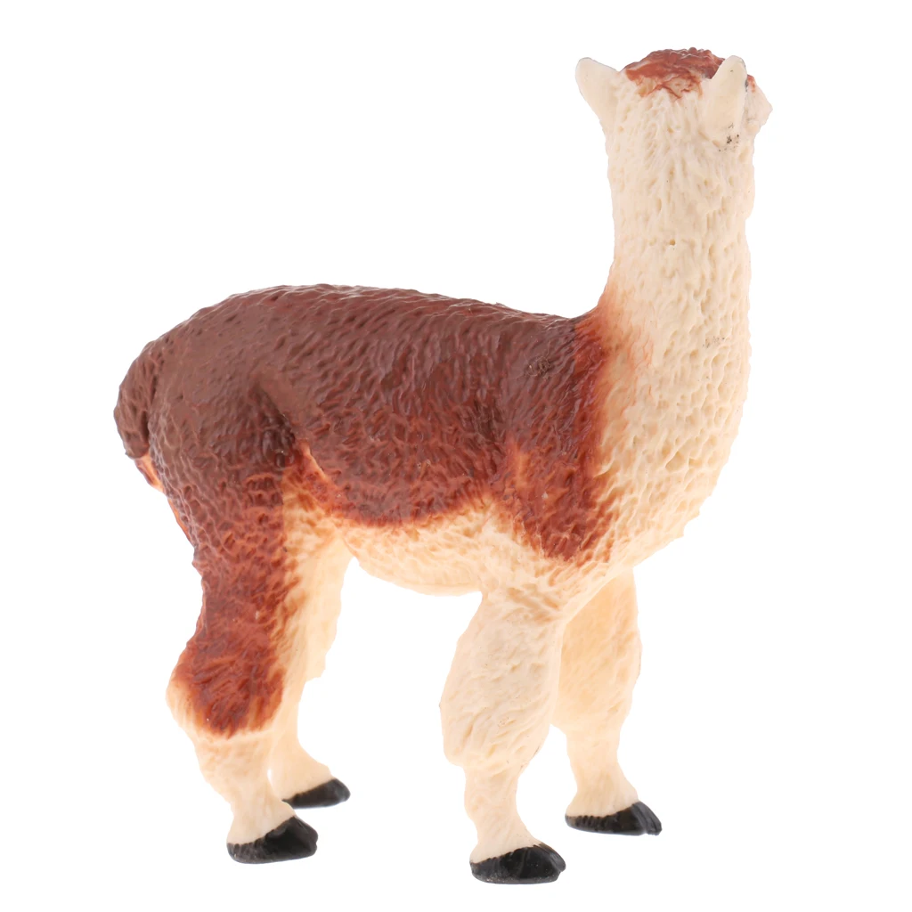 Lifelike Simulation Jungle Widlife Alpaca Animals Model Figurine Kids Action Figure Science Nature Toys Home Decoration Props