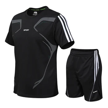 

Outdoor Track and Field Sportswear Spring and Summer Short-sleeved T-shirt + Shorts Running Exercise Fitness Basketball Clothes