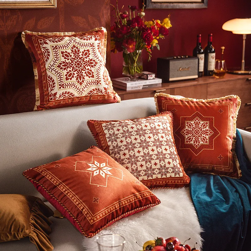 

Американская подушка крышка с геометрическим принтом Снежинка Housse De Coussin диванные подушки Подушка теплый Cojines Decorativos Para диван