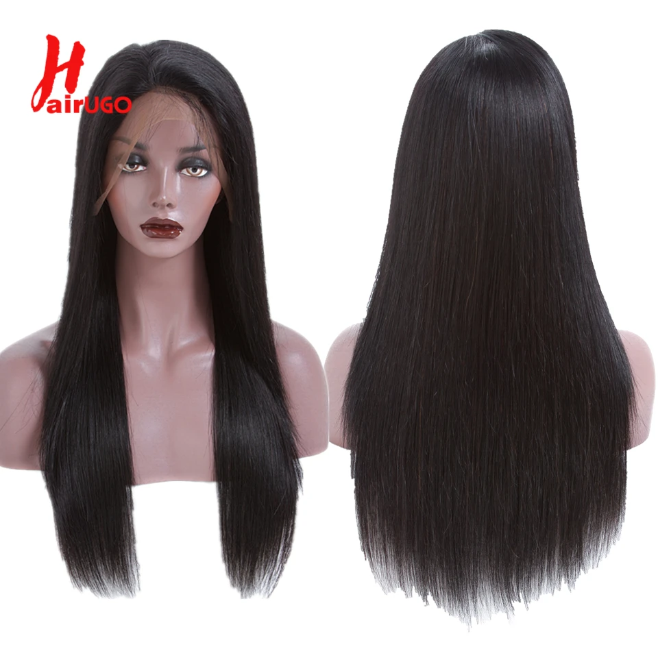HairUGo 360 фронтальные человеческие волосы прямые предварительно отобранные