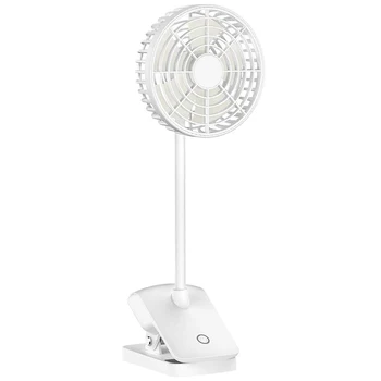 

360 degree Rotation USB Desk Fan 2000MAh Battery Fan 3 Speeds Strong Wind Personal Cooling Fan for Drivers Passengers