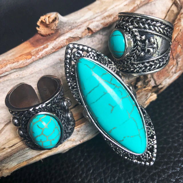 Women's Custom Turquoise Inlay Wedding Bands