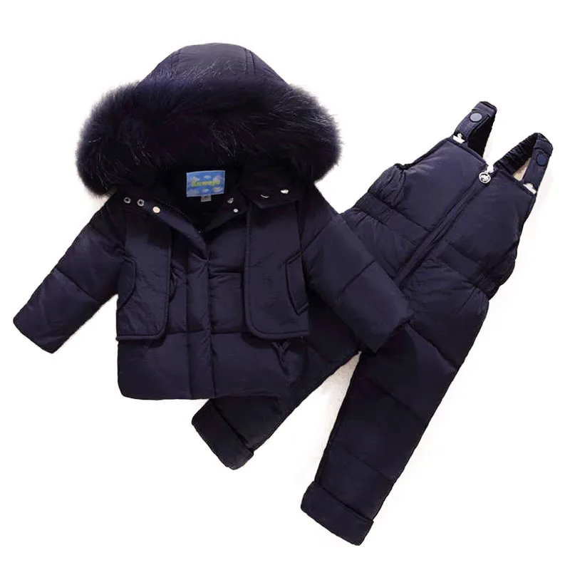 

Russian Winter Children Suit Toddler Boys Girl Clothes Sets Children Duck Down Jacket Winter Warm Hooded Newborn Infant Snowsuit