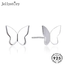 Jellystory модные серьги ювелирные изделия 925 пробы серебряные серьги-гвоздики в форме бабочки для женщин Свадебные подарки