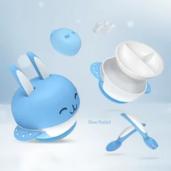 Ensemble de vaisselle pour enfants, 6 pièces, alimentation complémentaire avec boîte de rangement 