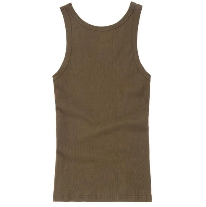 Men Tank Tops Summer Casual Clothing Cotton Slim O Neck Sleeveless Vest Men Tops Solid Color Vest Men Bodybuilding Tank Top