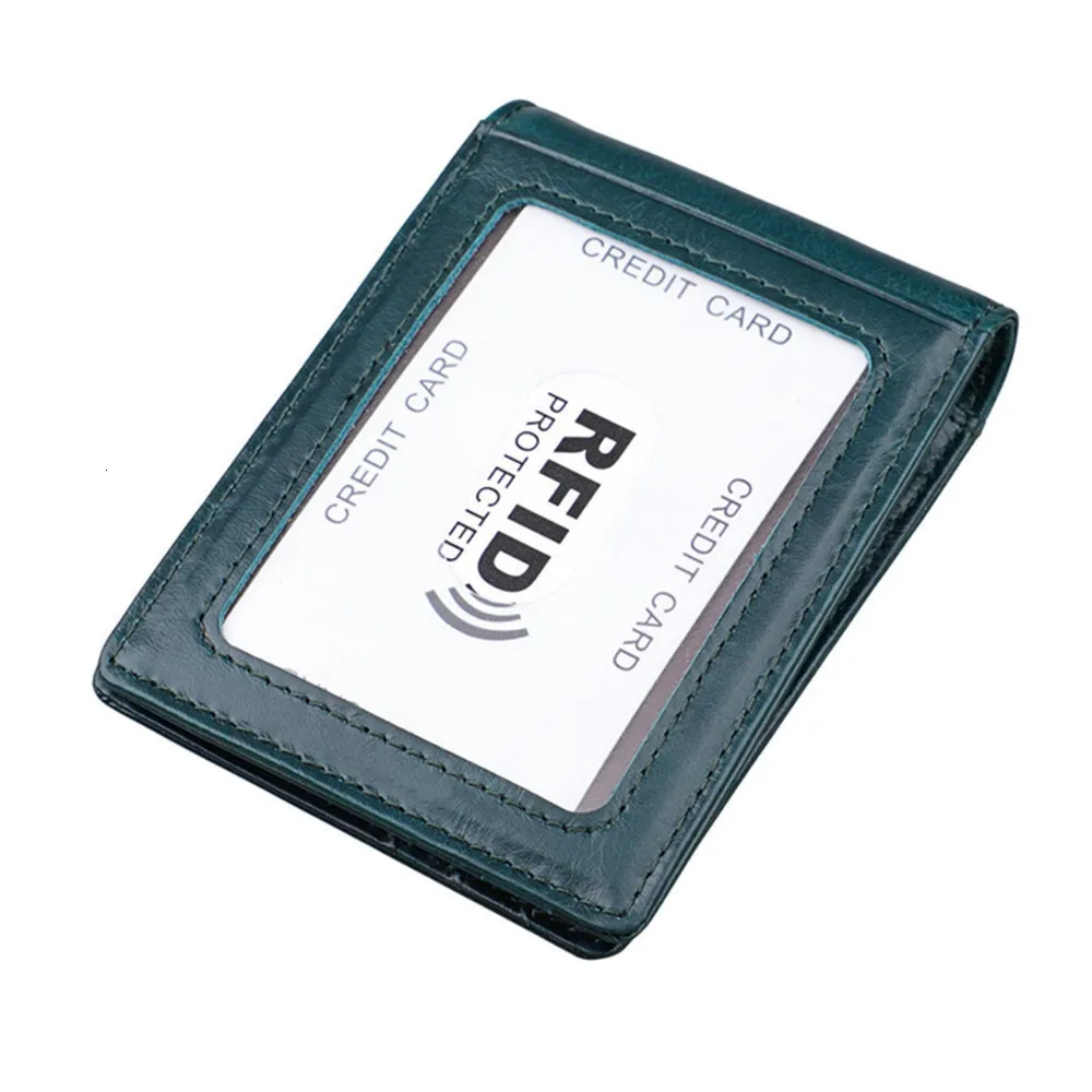 ID карты кошельки кредитный держатель для карт RFID анти-магнитная пряжка многофункциональный бизнес кошелек кожаный RFID блокирующий