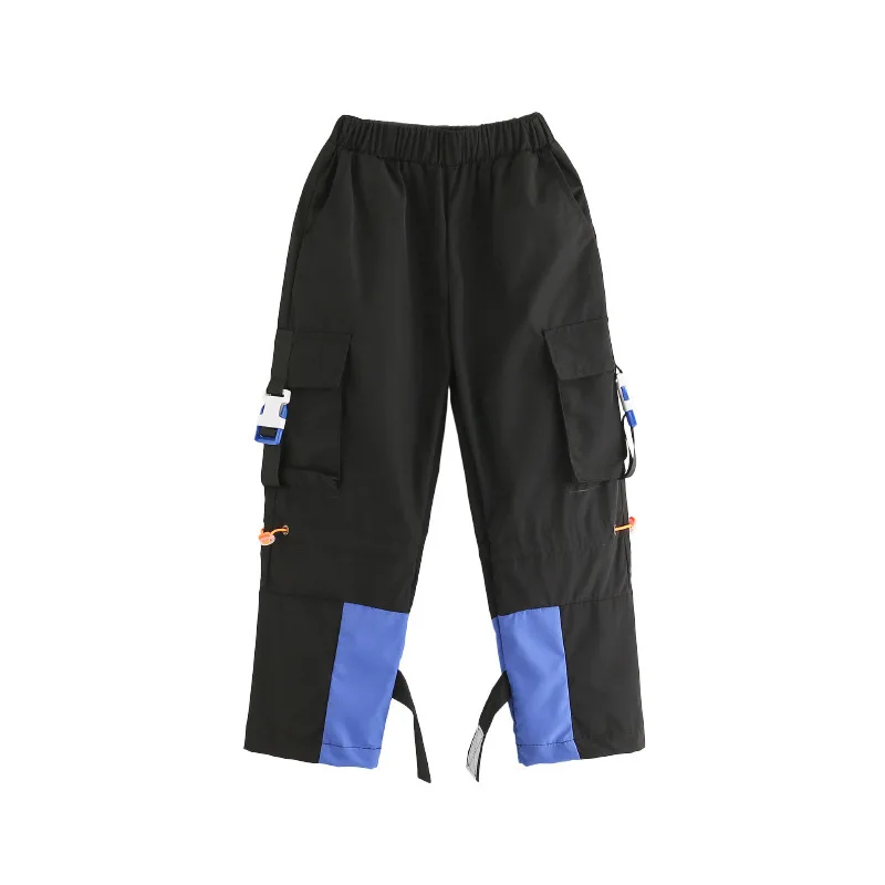black pants Детская Одежда для танцев в стиле хип-хоп для мальчиков и девочек; костюмы для джазовых танцев с длинными рукавами; детская одежда для уличных танцев; одежда для сцены - Цвет: black pants