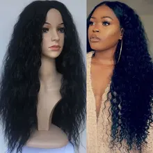 Парик длинные волосы Кукуруза Горячие пушистые длинные вьющиеся волосы парик воды волнистая волна для женщин Косплей KG66