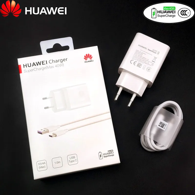 Оригинальное быстрое зарядное устройство Huawei P40 Pro 40 Вт адаптер для суперзарядки