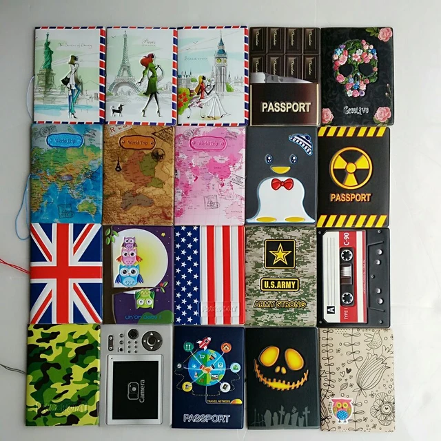 1Pcs Cartoon Passport Holder for Travel Tourism Portable Passport