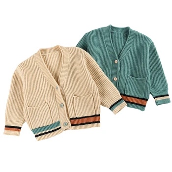 

Baby Girls Sweater Solid Color Cardigan Spring Fall Sweater Teenage Boys Children Knit Cardigans Clothes New