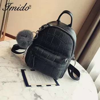 

2020 Stone Pattern Women Backpack High Quality PU Leather Women's Shoulder Bag Contrast Simple Small Travel Rucksack School Bags