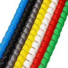 

2M Line Organizer Pipe Wear-resistant Spiral Wound Tube Wire Cable Protection Sleeve Plastic Black Spiral Wrap Winding Protector