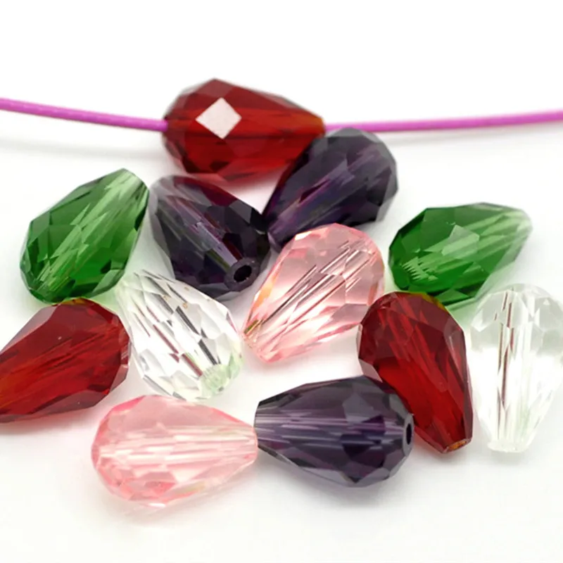 DoreenBeads бусины из хрустального стекла россыпью в форме капли фотогранённые DIY