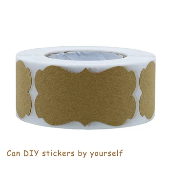 

Sealing Labels Stickers 2*1.2 Inch 300PCS Tags Material Shape Empty Handmade Cake Packaging Day Gift Baking Kraft Package Roll