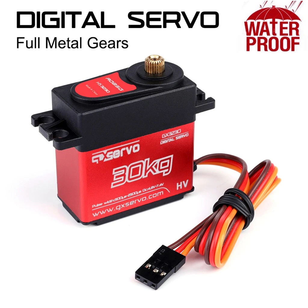 2PCS 30KG Digital Servo Full Metal Gear High Torque Waterproof 25T Arm to RC Car