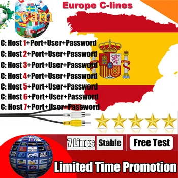 

Cccam Europa egygold Spain 1 year Fast and Stable 7 line Card for Samsat Starsat Satellite TV Receiver via usb wifi remote cont
