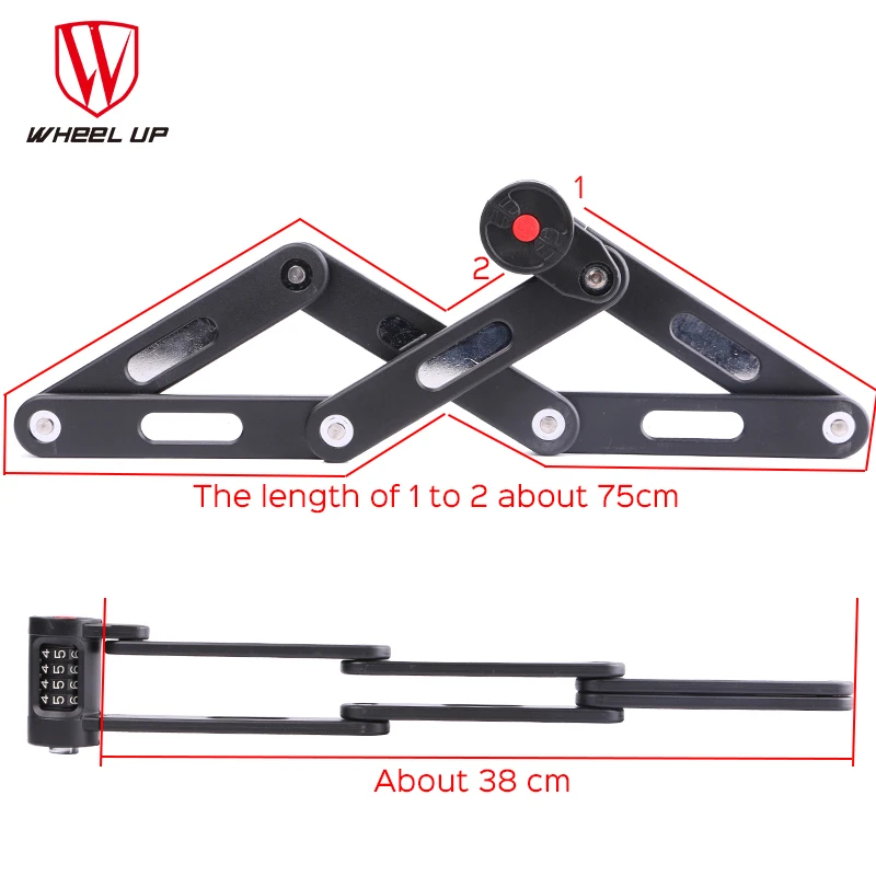 Колеса до анти-порезной безопасности MTB складной велосипедный замок Профессиональный Противоугонный сплав сталь складной велосипедный замок ключи Пароль